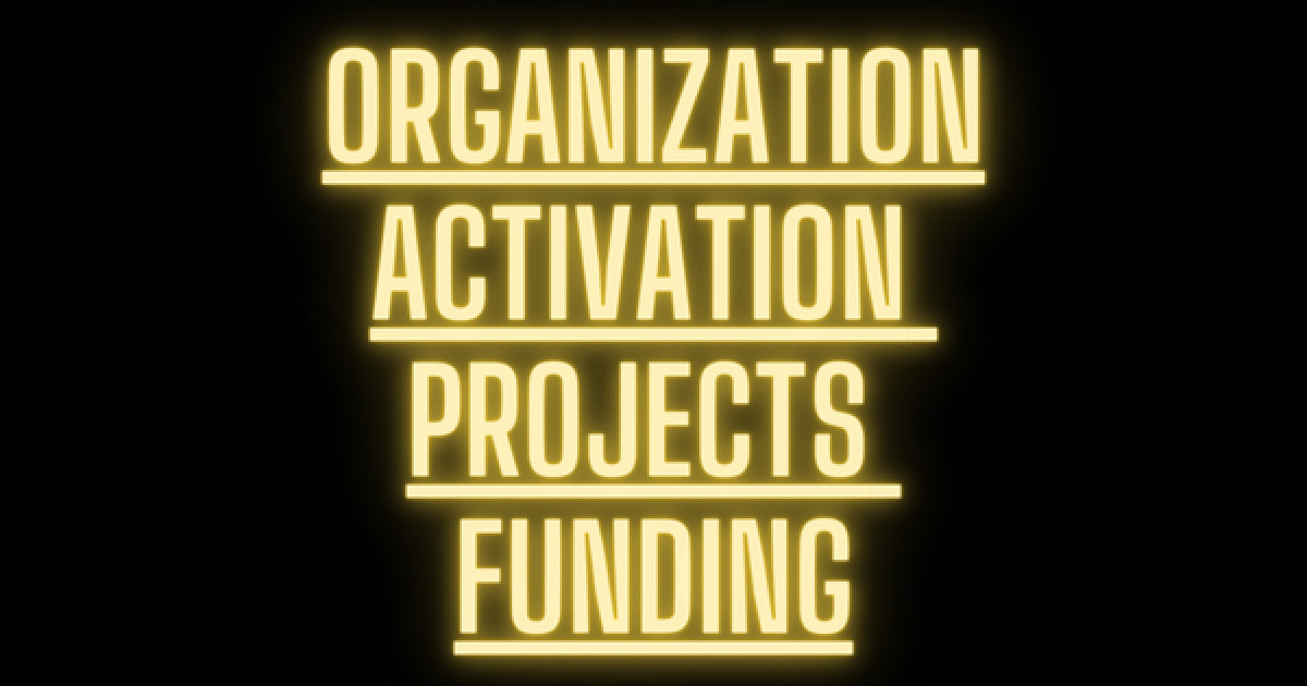 Link to Apply for Organization Activation Projects Funding