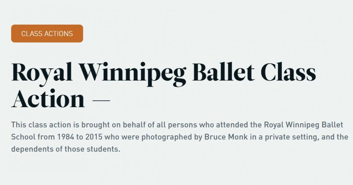 Link to Royal Winnipeg Ballet Class Action