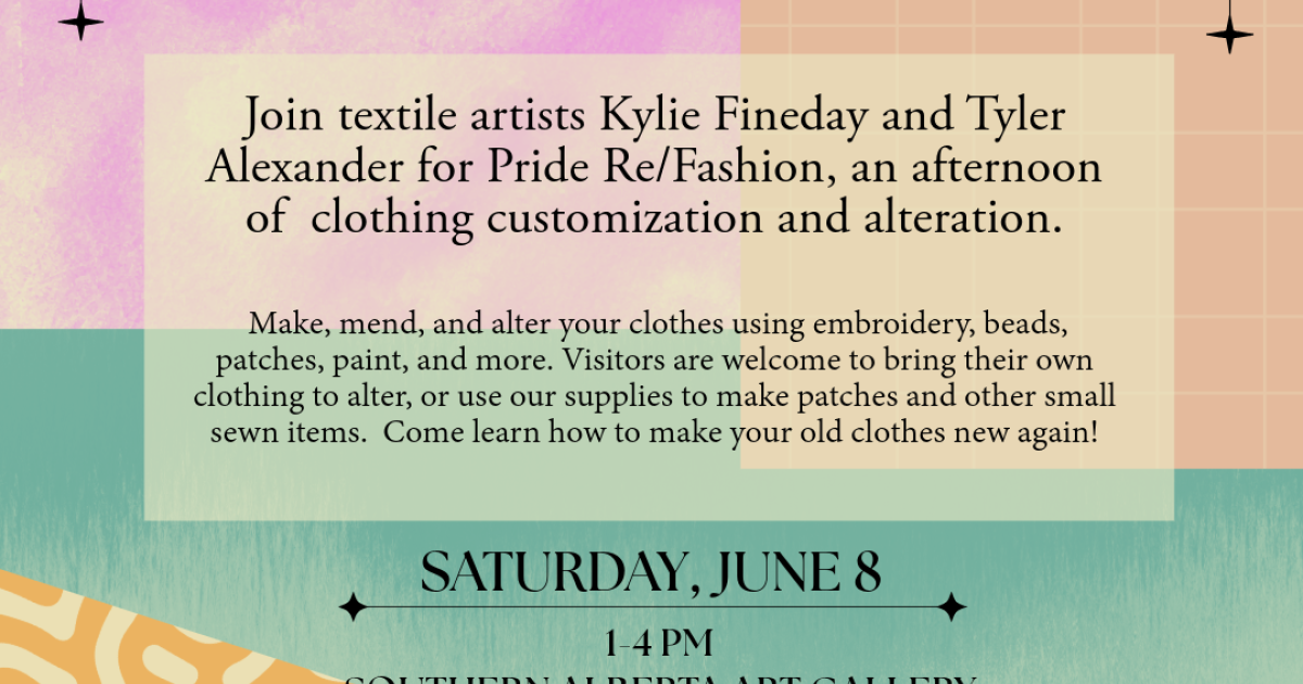 Link to Pride ReFashion Workshop with Tyler Alexander and Kylie Fineday 